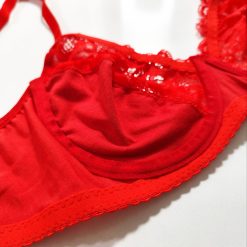 سوتین تک دانتل وارداتی زنانه مدل لطیفه آبی