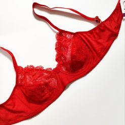 سوتین تک دانتل وارداتی زنانه مدل لطیفه فنردار