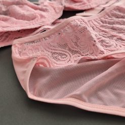 لباس زیر گیپور زنانه ژوبین صورتی