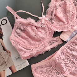 لباس زیر گیپور زنانه ژوبین صورتی