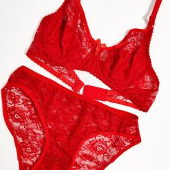 ست شورت و سوتین دانتل فنردار ژوبین مدل اقاقیا توری