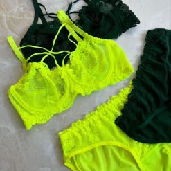 ست شورت و سوتین هارنسدار گیپور ژوبین مدل گیلدا مشکی