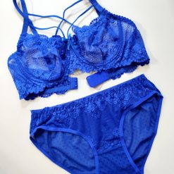 ست شورت و سوتین هارنسدار گیپور ژوبین مدل گیلدا آبی