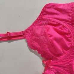 ست شورت و سوتین ساتن استرج ژوبین صورتی