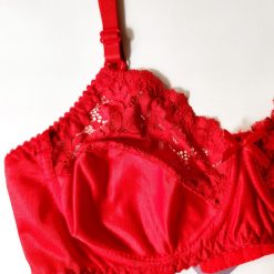 ست شورت و سوتین ساتن استرج ژوبین مدل یاس قرمز