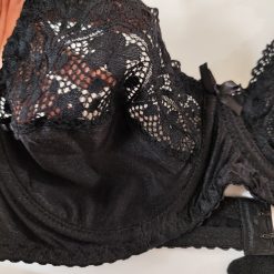 ست شورت و سوتین ساتن استرج ژوبین مدل یاس مشکی