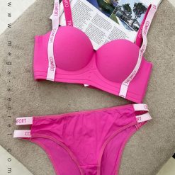 ست شورت و سوتین اسفنجی خارجی مدل Comfort صورتی