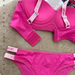 ست شورت و سوتین اسفنجی خارجی رنگ سرخابی