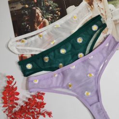 ست شورت و سوتین ژوبین تور حریر فنردار مدل بابونه 8