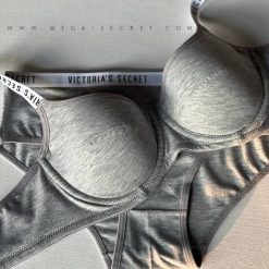 ست شورت و سوتین اسفنجی مدل ویکتوریاسیکرت طوسی