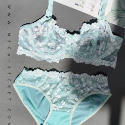 ست شورت و سوتین گیپور ژوبین فنردار مه پاستیلی