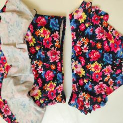 مایو دو تکه زنانه کراپ و شورتک مدل گلگلی