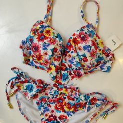 مایو دو تکه زنانه وارداتی مدل سامر بلوم سفید