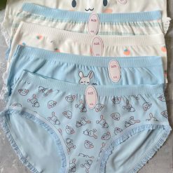 شورت نخی دخترانه عروسکی خرگوشی آبی