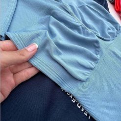 لگینگ ورزشی سیملس زنانه مدل اکسلنت آبی کمرنگ