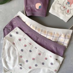 شورت نخی زنانه عروسکی مدل خرگوشی بنفش