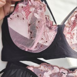 ست شورت و سوتین زنانه مشکی و صورتی