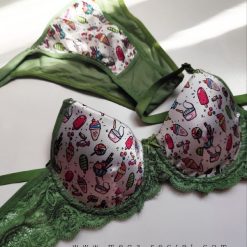 ست شورت و سوتین دخترانه اسفنجی مدل آیس لاو