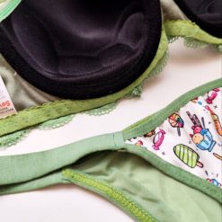 ست شورت و سوتین زنانه اسفنجی سبز رنگ