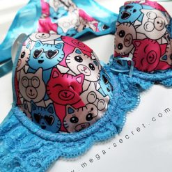 ست شورت و سوتین زنانه اسفنجی مدل گربه‌ای