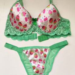 ست شورت و سوتین زنانه اسفنجی سبزرنگ