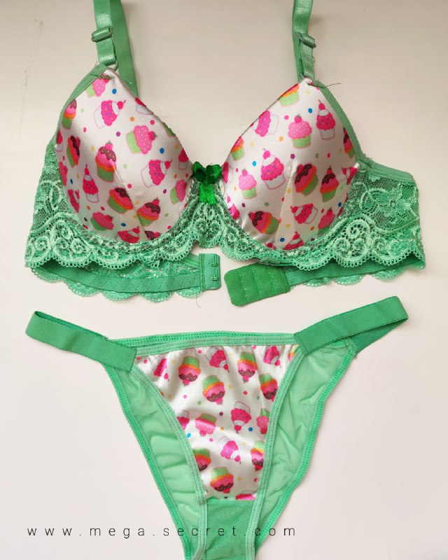 ست شورت و سوتین زنانه اسفنجی سبزرنگ