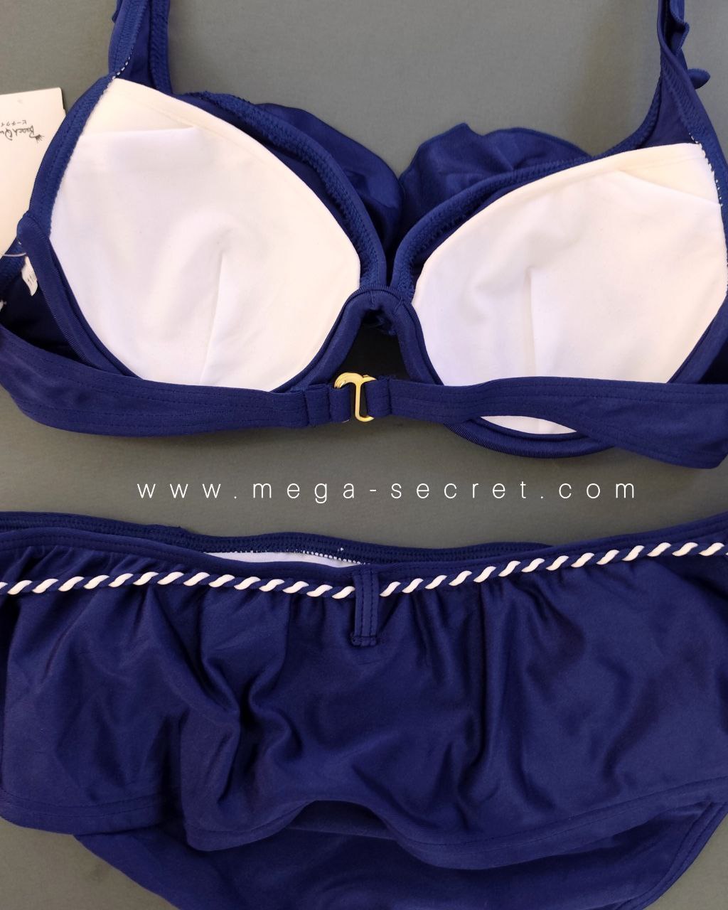 مایو دو تکه زنانه وارداتی مدل ملوانی با پد متحرک