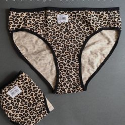 شورت زنانه نخی میسپل مدل لئوپارد طرح پلنگی