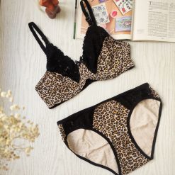 ست شورت و سوتین زنانه زارع مدل Classic Leopard