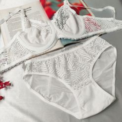 ست شورت و سوتین ژوبین سفید رنگ