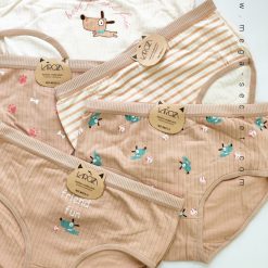 شورت نخی عروسکی زنانه طرح راه راه