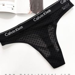 شورت زنانه توری طرح کلوین کلین مدل دات بلک S