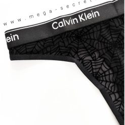 شورت زنانه توری طرح کلوین کلین مدل اسپایدر مشکی