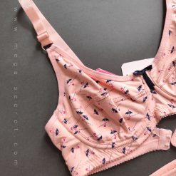 ست شورت و سوتین زنانه برند زارع صورتی طرح چتری