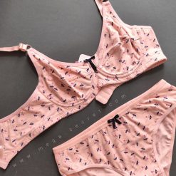 ست شورت و سوتین زنانه صورتی برند زارع