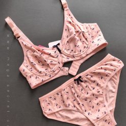 ست شورت و سوتین زنانه برند زارع صورتی