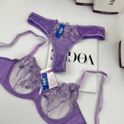 ست شورت و سوتین زنانه تی ار تی مدل گلستان بنفش