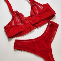 ست شورت و سوتین زنانه تورگاز TRT رنگ قرمز