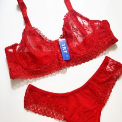 ست شورت و سوتین زنانه تورگاز TRT مدل شمعدونی قرمز