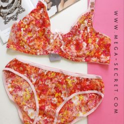 ست شورت و سوتین گیپور ژوبین نارنجی