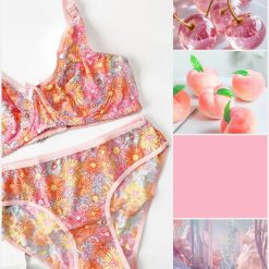 ست شورت و سوتین گیپور ژوبین طرح گلگلی