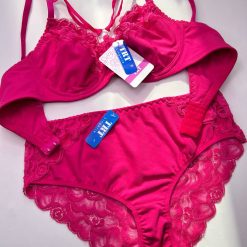 ست شورت و سوتین نخی زنانه TRT مدل رنگین کلاسیک یاسی