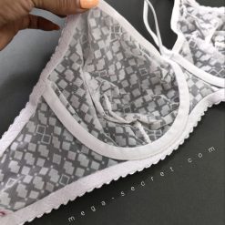 ست شورت سوتین سه تیکه ژوبین سفید