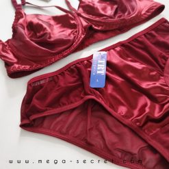 ست شورت و سوتین زرشکی برند تی ار تی