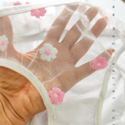 ست شورت و سوتین زنانه توری سفید