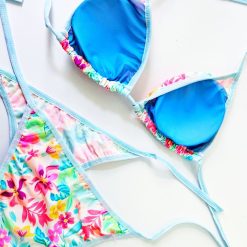 مایو بیکینی دو تکه زنانه مدل نسترن ساحلی رنگی