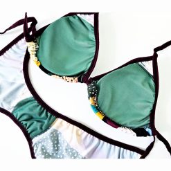 مایو بیکینی دو تکه زنانه مدل دختر بهار رنگی