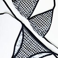 مایو بیکینی دو تکه زنانه رنگ سیاه و سفید