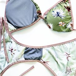 مایو بیکینی دو تکه زنانه مدل گره ای