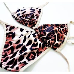 مایو بیکینی دو تکه زنانه طرح پلنگی